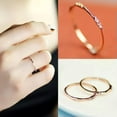 thumbnail image 6 of Ultra-fine Tail Ring Women's Jewelry 925 Silver/Rose Gold Wedding Party CZ Band, 6 of 8