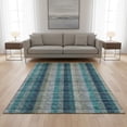 thumbnail image 2 of HomeRoots 676508 5 x 8 ft. Teal Olive Green & Taupe Plaid Washable Machine Made Rectangle Area Rug with UV Protection, 2 of 9