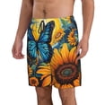 thumbnail image 2 of Pofeuu Colorful Cloud Butterfly Sunflower Prin Men's Swim Trunks Quick Dry Bathing Suit Swimming Board Shorts Mesh Lining Beach Swimwear-Large, 2 of 6