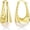 Cotton, variant on SNGIA 18K Gold Plated Oval Dangle Hoop Earrings with Green Resin Accent for Women