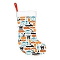 thumbnail image 2 of Balery Industrial Transportations Pattern Christmas Stockings with Initials, 18" Large Knit Christmas Stocking,Xmas Stocking for Kids, Holiday and Family Stocking, 2 of 7