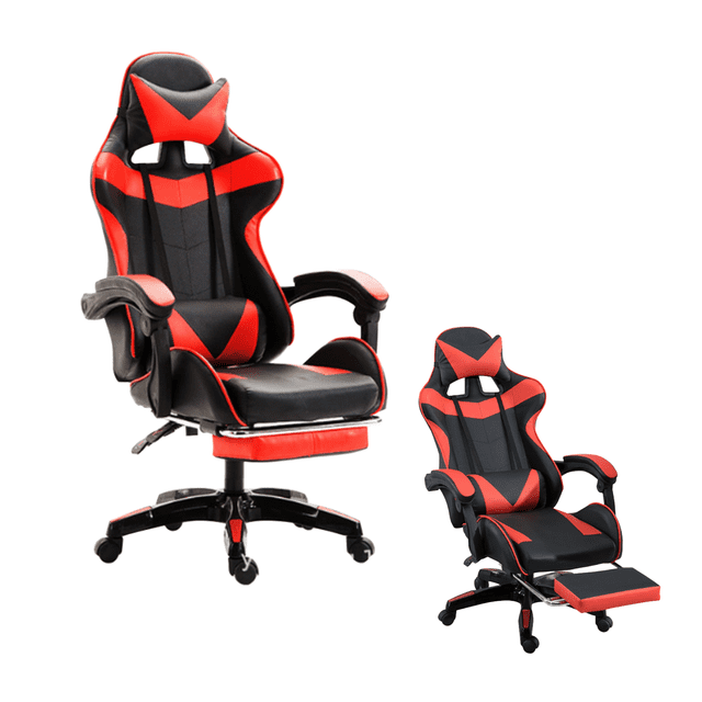 Silla Gamer Reclinable Giratoria Ergonómica Súper Cómoda Con Descansapié
