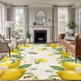 thumbnail image 2 of Vintage Lemon Large Area Rugs for Bedroom Living Room, Soft Non Slip Carpet Bedside Rug, Summer Fruit Rustic Botanical Floral Rectangular Floor Cover Kitchen Accent Rug 5'x7' for Dining Room/Office, 2 of 9