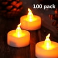 thumbnail image 3 of Agptek 100 Pieces Amber Yellow LED Tealight Battery Operated Candles Wedding Party Dinner Deco, 3 of 8
