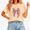 1-apricot, variant on Cozymy Women Neon Ghost Pumpkin Bow Halloween T-shirt Colorful Checkerboard Tee Trendy Y2K Style Top for Party