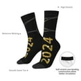 thumbnail image 4 of Logiee Happy New Year 2024 (2) Print Adult Socks for Men & Women,Calf Socks, Ankle Socks,Boots Socks,Breathable Casual Sock,Unisex Crew Socks, 4 of 6