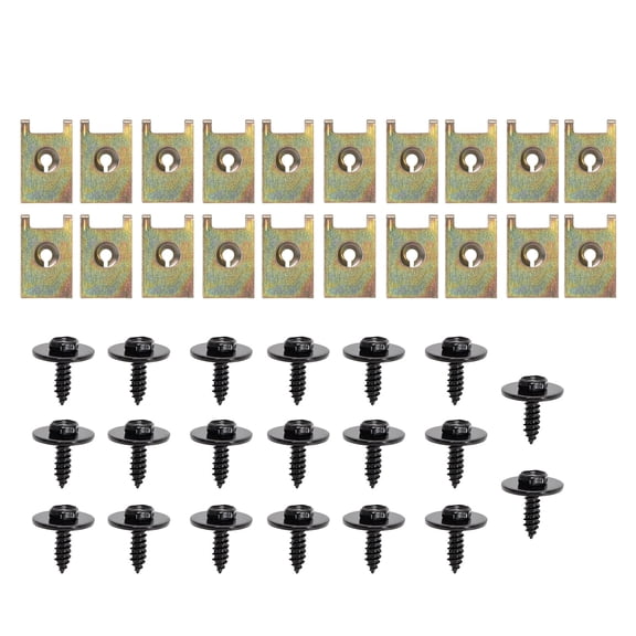 Guriches 40Pcs Body Bolts and U‑nut Clips Engine Under Cover Splash Shield For Mercedes‑Benz
