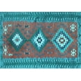 thumbnail image 1 of Ahgly Company Indoor Rectangle Oriental Light Blue Traditional Area Rugs, 2' x 3', 1 of 4