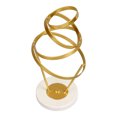 thumbnail image 3 of Abstract Swirl Sculpture Strong Metal Round Base Elegant Gold Color Geometric Sculpture for Family Office Library Cafe, 3 of 9