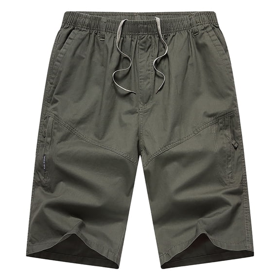JTieacloth Mens Classic Chino Short Mens Outdoor Casual Elastic Waist Relaxed Fit Cotton Lightweight Quick Dry Fishing Hiking Work Shorts Cargo Shorts,Green