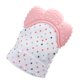 thumbnail image 3 of Guantes para la dentición del bebé, silicona segura, previene arañazos, guante mordedor estimulante, juguete con sonido para bebés y niños, color rosa, 3 of 5