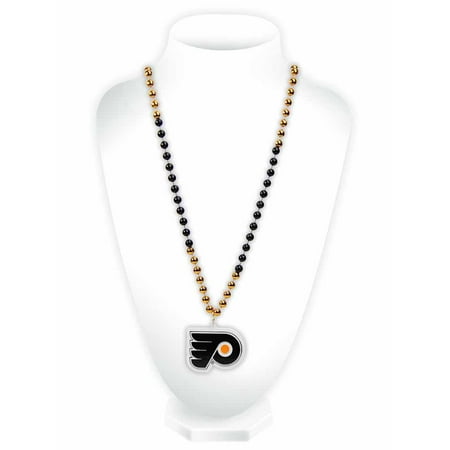 Philadelphia Flyers Mardi Gras Beads with Medallion