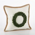 thumbnail image 1 of Saro Lifestyle 6020.I18S 18 in. Square Ricamato Design Wreath Design Throw Pillow, Ivory, 1 of 1