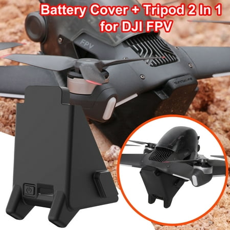 Image of Tepsmf Drone Accessories Drone Accessoriesbattery Protective Cover + Elevated Tripod Soft Glue Protective Case For Dji Fpv Slime Drone Accessoriesblack Abs+Pc