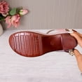 thumbnail image 5 of DeHolifer Women's Chunky Heel Sandals Trendy Open Toe Comfortable Slip On Casual Dressy Wedge Shoes for Spring Summer, 5 of 8