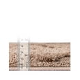 thumbnail image 4 of Unique Loom Floral Shag Collection Area Rug - Carved (4' x 6' Rectangle Brown), 4 of 6
