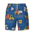 thumbnail image 4 of Lsque Mens Swim Trunks Construction Vehicles Pattern - Bathing Suit Compression Liner - Beach Swim Shorts Swimwear - (S-3XL) - Stretch Quick Dry -X-Large, 4 of 9