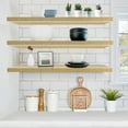 thumbnail image 3 of Sorbus Extra Long Floating Shelves – Set of 3 Wall-Mounted Shelves (48"x9") for Bedroom, Kitchen, Living Room, Bathroom – Maplewood Farmhouse Décor, 3 of 6