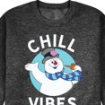 thumbnail image 3 of Frosty The Snowman - Christmas - Chill Vibes - Men's Crew Neck Fleece Pullover, 3 of 5