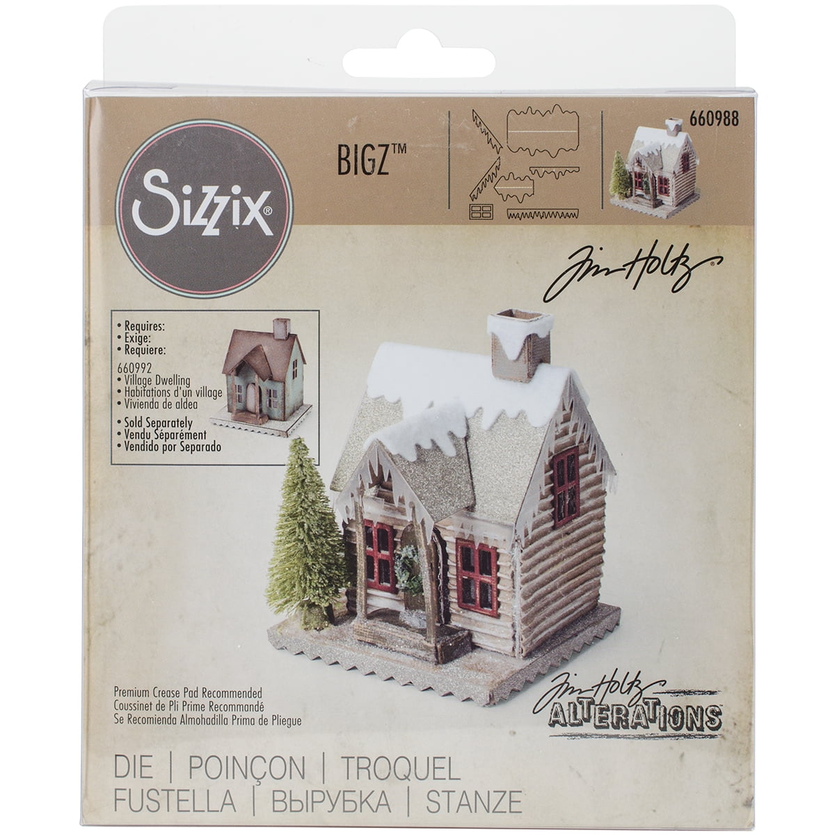 Excellent PREOWNED TIM HOLTZ GINGERBREAD VILLAGE top AD ON BIGZ DIE