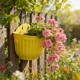 thumbnail image 3 of Indoor Outdoor Wall Mounted Plant Pot with Drainage Holes, Durable Plastic Hanging Planter for Balcony, Terrace, Cafe, and Home Decor, 3 of 5