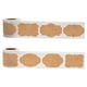 thumbnail image 1 of Etiquetas de papel kraft natural, pegatinas fáciles de usar con material de vinilo resistente, gran espacio de escritura, potentes etiquetas adhesivas para regalos, tarros de cristal, botellas de, 1 of 5