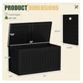 thumbnail image 5 of SONGMY 250 Gallon Outdoor Resin Deck Box with Divider, Waterproof Storage Box with Lockable Lid&Side Handles for Garden Tools, Pools Supplies (Black), 5 of 7