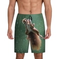 thumbnail image 1 of Balery Squirrel Pantalones cortos de pijama de punto de algodón para hombre con cinturilla y bolsillos-3X-Large, 1 of 6