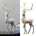 thumbnail image 2 of HCTSHG Christmas Reindeer Sculpture, Resin Deer Christmas Decoration, Matte Resin Elk Statues for Home Decor, Ideal for Living Room, Bedroom, Office, Bookshelf, and Desk Ornaments, 2 of 9
