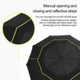 thumbnail image 4 of Parapluie Surdimensionné Pliant Compact Golf Double Toit Ventilé Imperméable Bâton Voyage Respirant Parapluies, 4 of 8