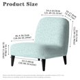 thumbnail image 6 of ZIATUBLES Armless Slipper Chair Slipcover Stretch Non-Slip Accent Chair Cover Spandex Chair Covers Fit Armless Accent Chair Modern Chair Decor Cover, Love Heart Leopard Print Mint, 6 of 7