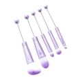 thumbnail image 2 of Kit de 5 brochas de maquillaje, brochas de maquillaje multifuncionales para bricolaje, para sombras de ojos para adultos, mujeres, novias y mejores Púrpura, 2 of 8