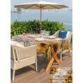 thumbnail image 4 of Farmhouse Sunflower Outdoor Tablecloth - 60x84 Inch Rectangle Dining Table Cover, Vintage Daisy Butterflies Rustic Wood Waterproof Outdoor Table Cloth with Umbrella Hole & Zipper for Picnic/Patio, 4 of 7