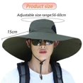 thumbnail image 2 of Sombrero para hombre con visera para el sol, sombrero de pesca, sombrero grande, protector solar, sombrero de pescador UV, sombrero para el sol de verano, 2 of 5