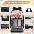 thumbnail image 3 of KUIFORTI Capybara Strawberry Print Back to School Backpack and Lunch Box Pencil Pouch Water Bottle Sleeve Kid Backpack Set of 4 Boys School Bag for Elementary Primary Middle School, 3 of 7