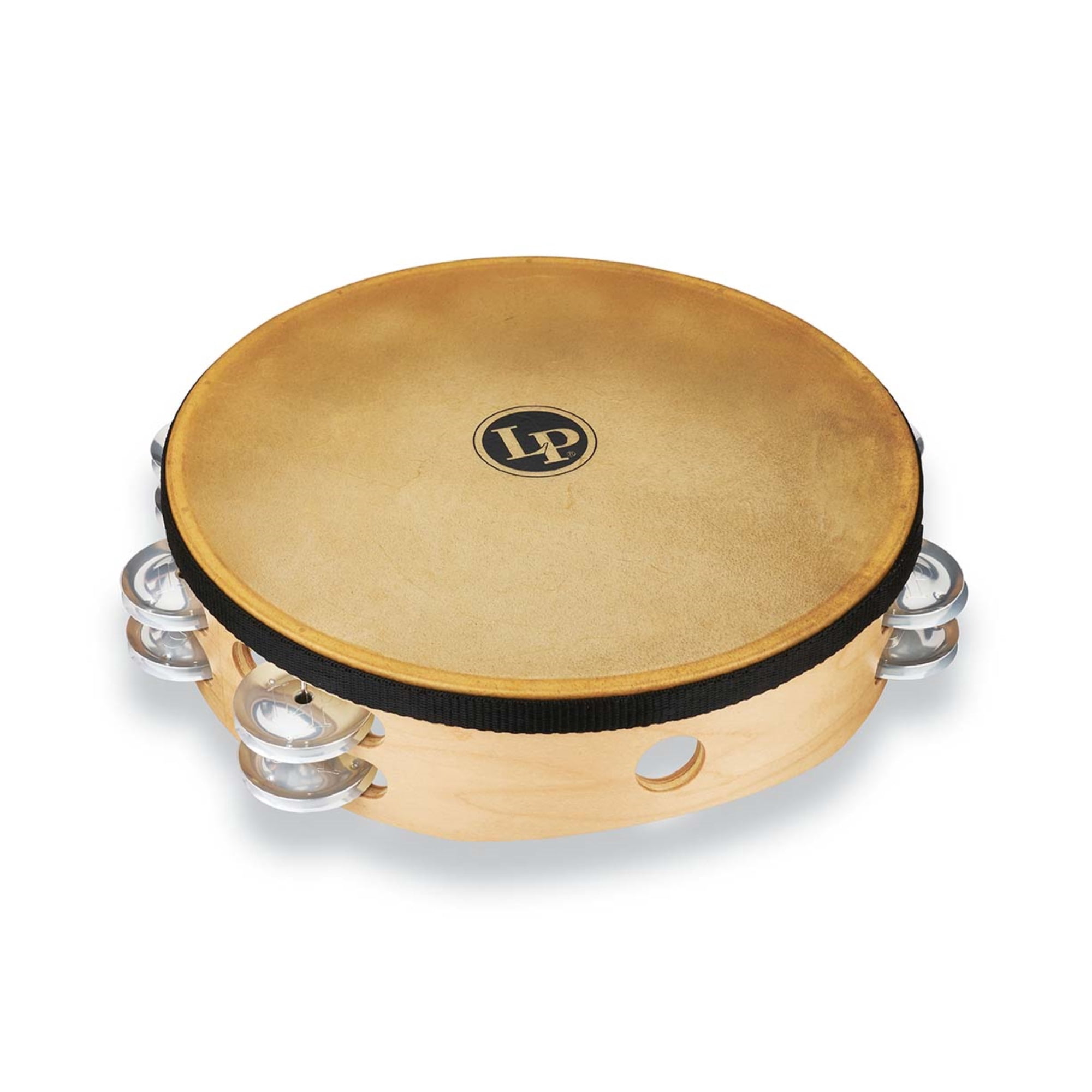 Latin Percussion LP384-AL Pro 10" Double Row Headed Tambourine - Aluminum