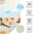 thumbnail image 7 of Coolnut Chrysanthemum Anti-Slip Ultra Absorbent Durable Bath Rug with Rubber Backing,24"x16", 7 of 7