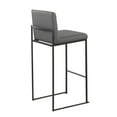 thumbnail image 6 of LumiSource Black Steel, Grey PU Fuji High Back Barstool - Set of 2, 6 of 8