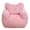 Pink, variant on Newest Heart-Shaped Back Bean Bag Chair, Pink Faux Fur with High-Density Foam, Comfy Sofa for Adults