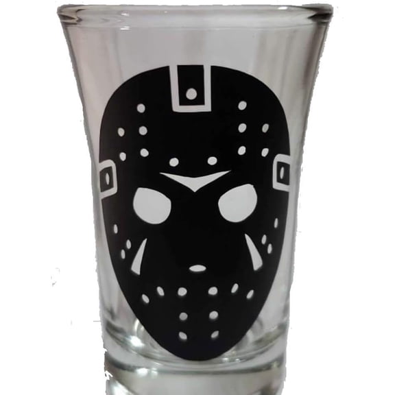 Jason Voorhees Shot Glass 2oz Horror Friday 13 Movie Slash Halloween Christmas