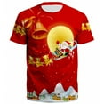 thumbnail image 1 of LUOGENLI T-shirts pour Homme pour Hommes Noël T-Shirt à Manches Courtes à Col Rond pour Hommes et Femmes T-shirts pour Hommes T-shirts Graphiques TTG Grand Jour de la Saint-Patrick Melon D\'eau Rouge TG, 1 of 2
