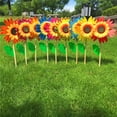thumbnail image 3 of Colorful Sunflower Windmill Wind Turbine For Lawn Garden Party Decoration Outdoor Camping Picnic Garden Yard Decor, 3 of 12