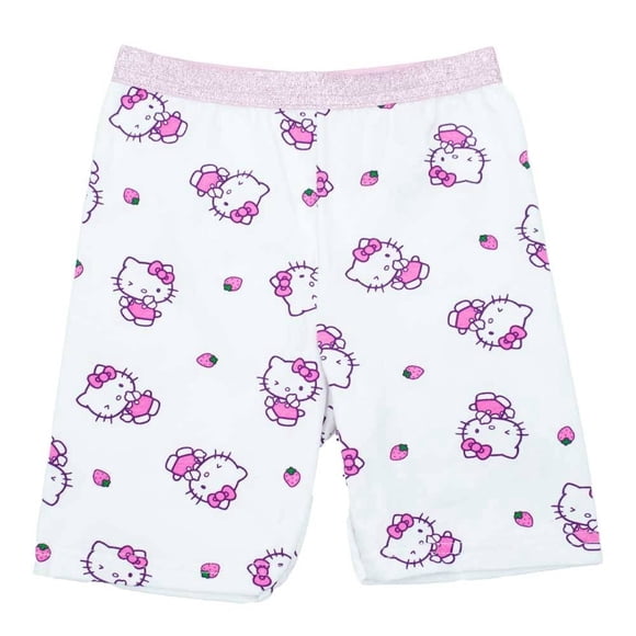 Short Hello Kitty para Niña con Elástico en la Cintura Blanco Talla 10