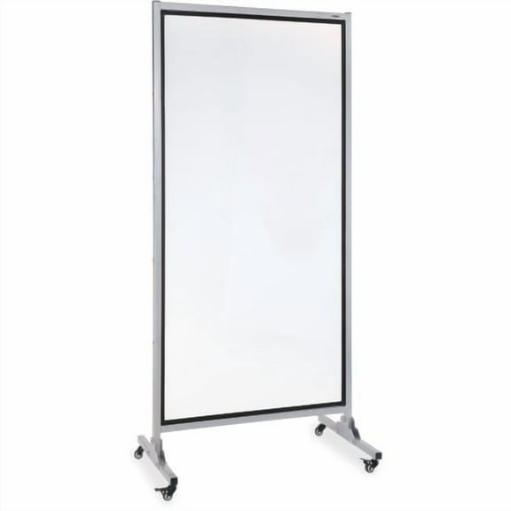 Lorell 2-sided Whiteboard Easel 37.5" (3.1 ft) Width x 82.5" (6.9 ft) Height - White Steel Surface - Black Aluminum Frame - Rectangle - 1 Each