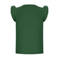thumbnail image 6 of Gamivast My Orders at Walmart Girls Shirts Ruffle Short Sleeve Summer Cute Casual Crewneck Tops Blouse Tee Plain Solid Kids Casual Clothes Green Cancel Order, 6 of 8