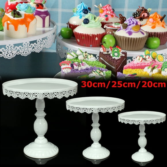 3 Taille Vintage Gâteau Rond Dessert Affichage Métal Dentelle Cupcake Stand pour Décoration de Fête de Mariage, 1PC