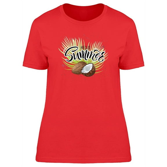 Summer, Cool Tropical Coconut T-Shirt Women -Image by Shutterstock, Female XX-Large