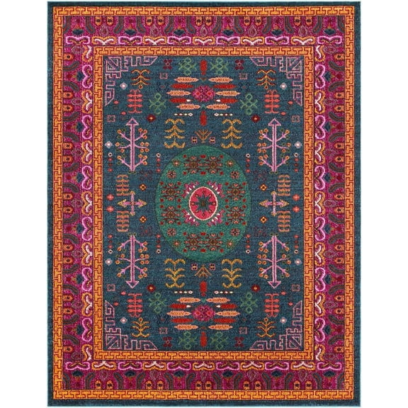 Mark&Day Area Rugs, 5x7 Beziers Traditional Bright Red Area Rug, Red Black Carpet for Living Room, Bedroom or Kitchen (5'3" x 7'3")