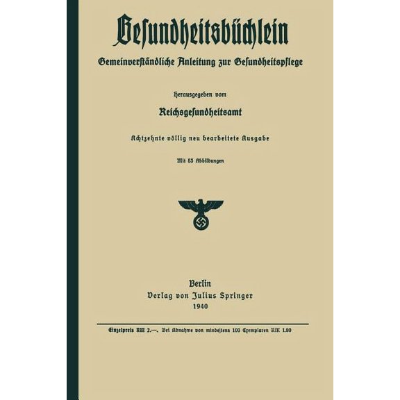 Gesundheitsbüchlein: Gemeinverständliche Anleitung Zur Gesundheitspflege, (Paperback)