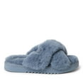 thumbnail image 3 of Fireside By Dearfoams Women's New Castle Genuine Shearling Cross Band Fuzzy Slide Slipper, 3 of 6